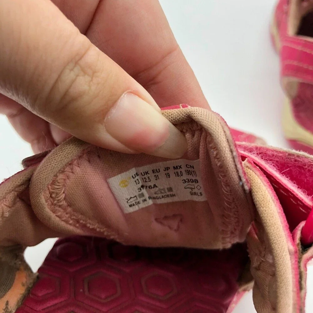 Timberland Adventure Seekers Sandals Girls Size 13 Pink Casual Outdoor